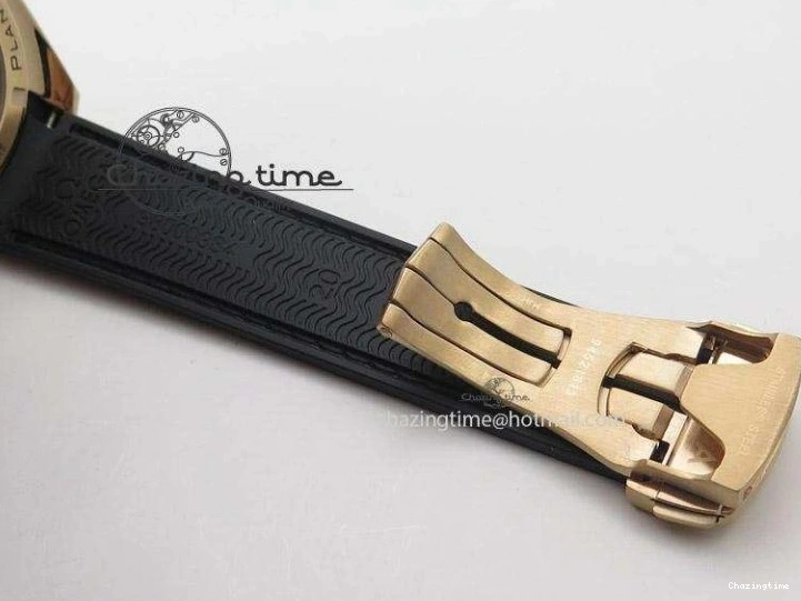 0418 Planet Ocean Professional Rose Gold Liquid Metal V6F 42mm On Black Rubber Strap A Vibrant 8266